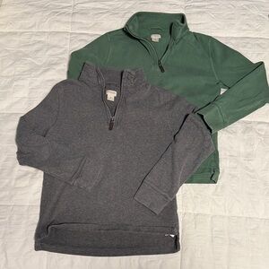 2 x JCrew boys Quarter-Zip Pullovers size Medium
